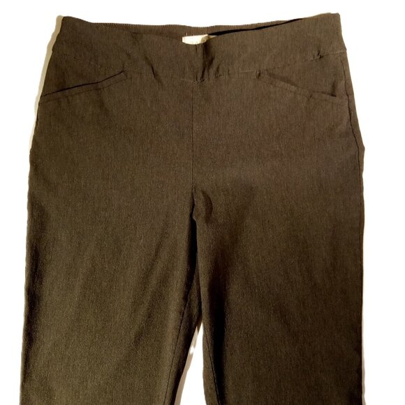 TALBOTS Pants  size  8  Gray   Ankle  Pull-On  Pockets   Stretch   Slim Leg  EUC - Picture 1 of 11
